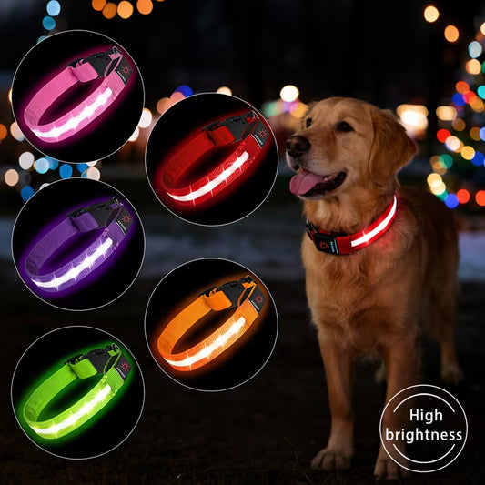 LED Pet Collar, Glowing Dog Collar